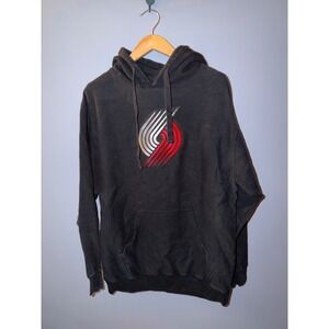 NBA‎ Portland Trail Blazers Hoodie Black Embroidered Logo Pullover Sweatshirt